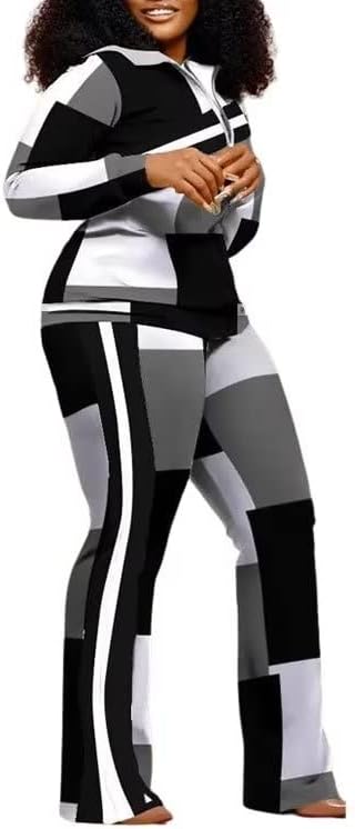 Two Piece Zipper Up Top Long Pants