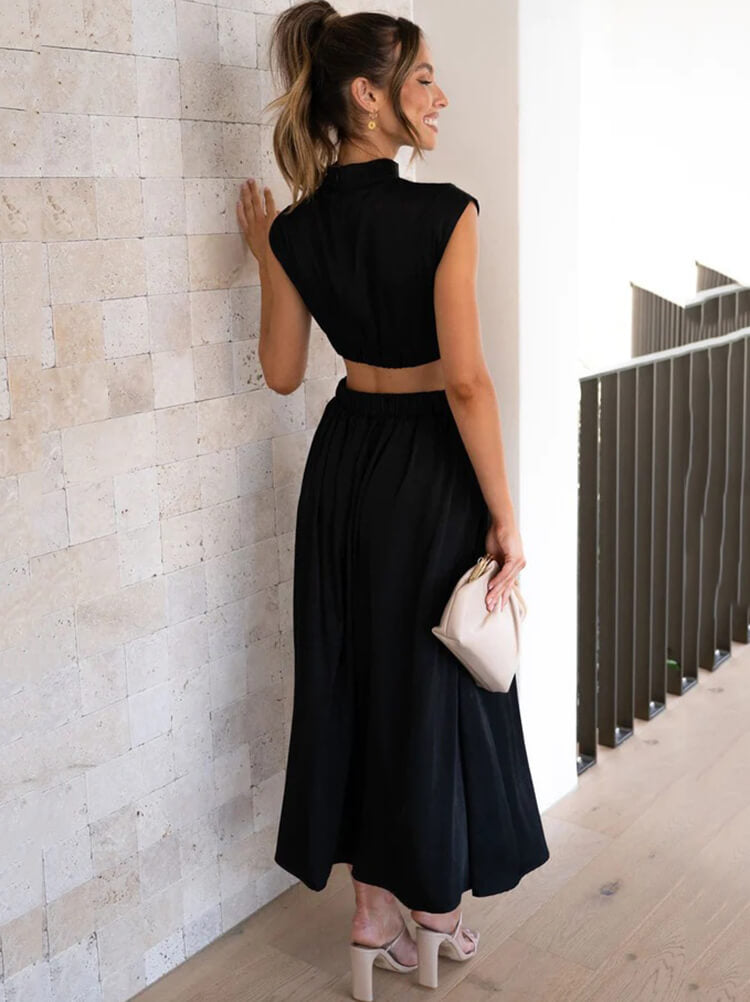 Sleeveless Cut Out Bodycon Maxi Dress
