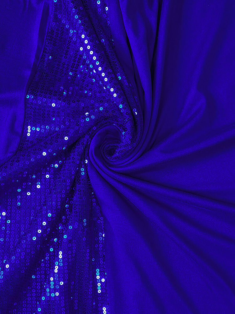 Long Sleeve Sequin Patchwork Maxi Dress