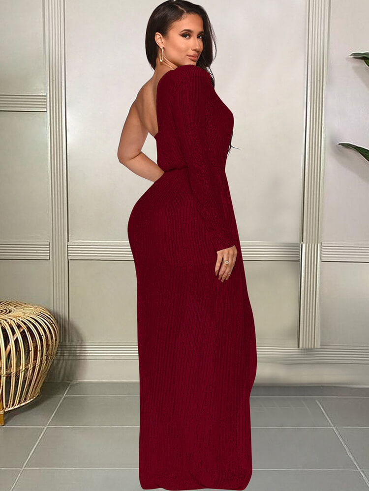 One Shoulder Sequin Patchwork Bodycon Romper