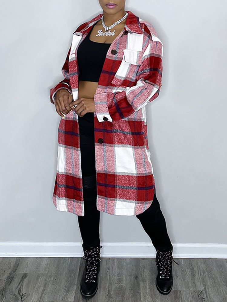 Chemises à carreaux à poches plaquées