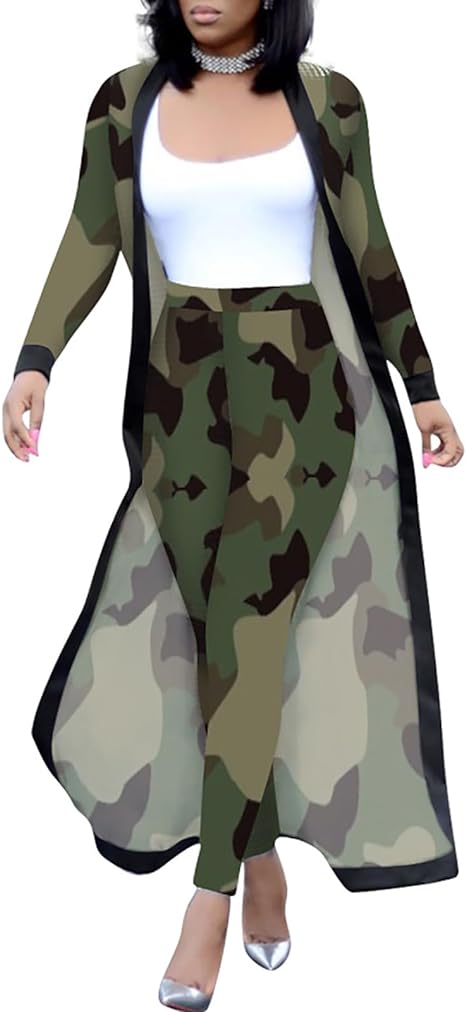 Two Piece Long Sleeve Cardigan Pants Sets