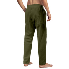 Men's Casual Loose Linen Long Pantsc