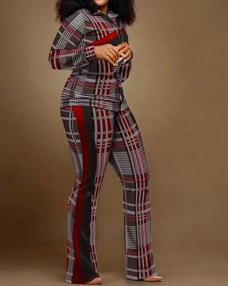 Two Piece Zipper Up Top Long Pants