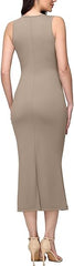 Square Neck Sleeveless Bodycon Maxi Dress
