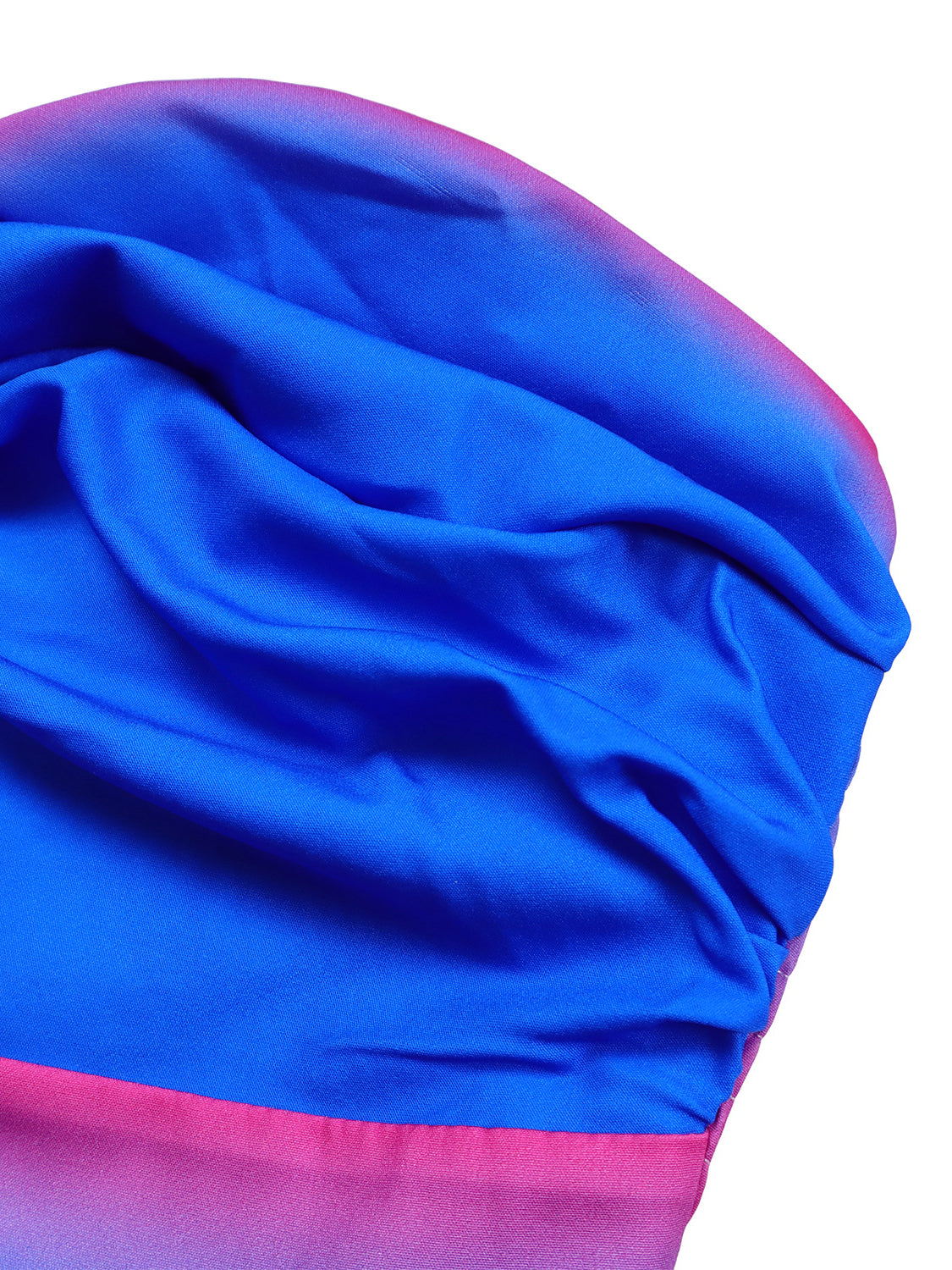 Strapless Gradient Rainbow Backless Jumpsuit