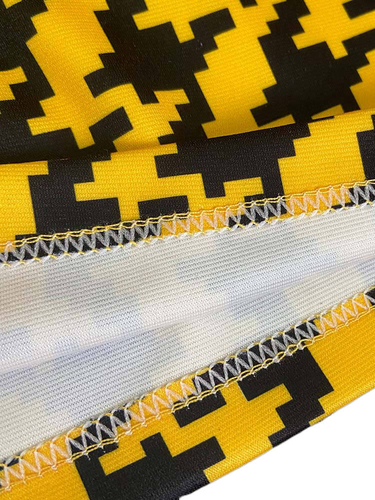 Long Sleeve Houndstooth Wide Leg Jumpsuit