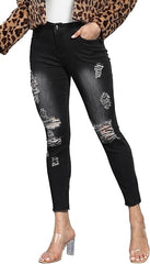 Denim High Waist Ripped Jeans