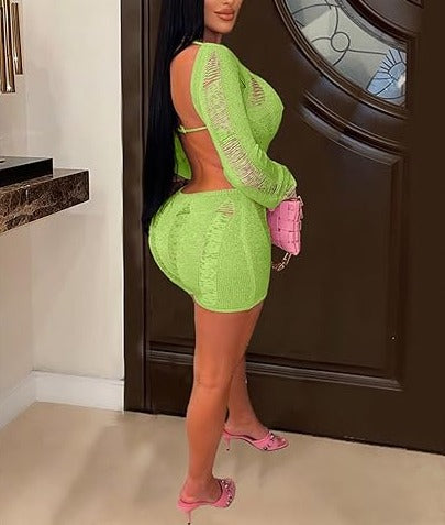 Hollow Out Backless Off Shoulder Romper