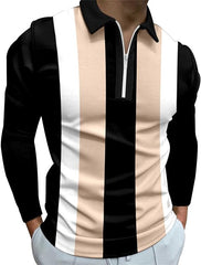 Mens Cotton Long Sleeve Polo Shirts