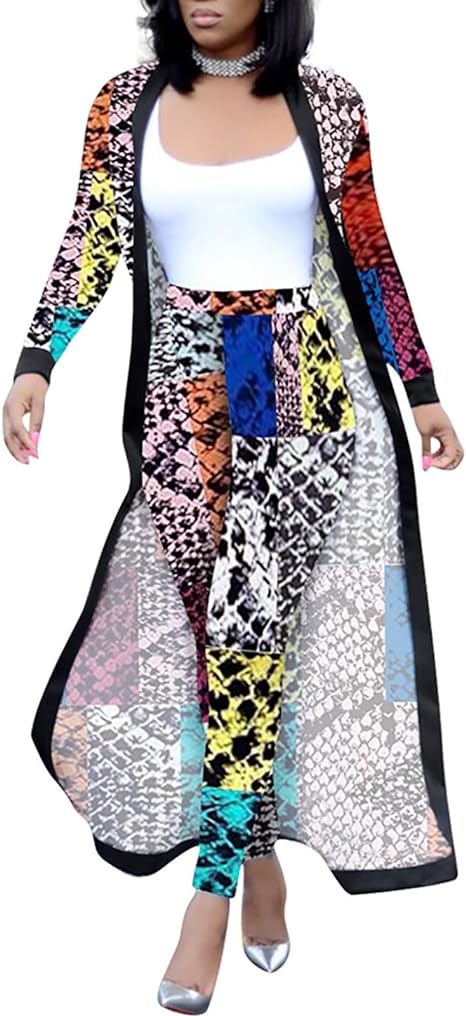 Two Piece Long Sleeve Cardigan Pants Sets