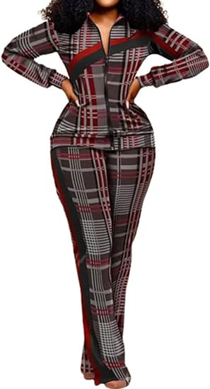 Two Piece Zipper Up Top Long Pants