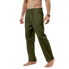 Men's Casual Loose Linen Long Pantsc