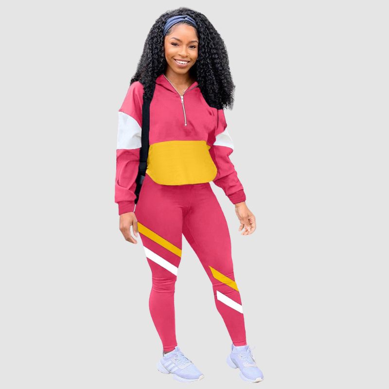 Color Contrast Casual Set