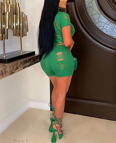 Hollow Out Backless Off Shoulder Romper