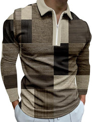 Mens Cotton Long Sleeve Polo Shirts