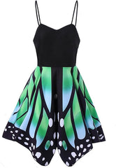 Spaghetti Strap Ruffle Mini Dress