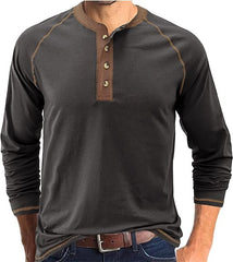 Mens Long Sleeve Henley Shirt