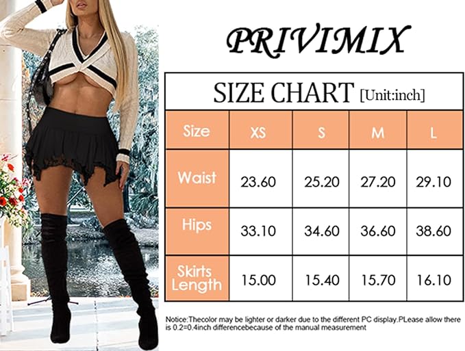 Patchwork Lace Ruffle Pleated Mini Skirt