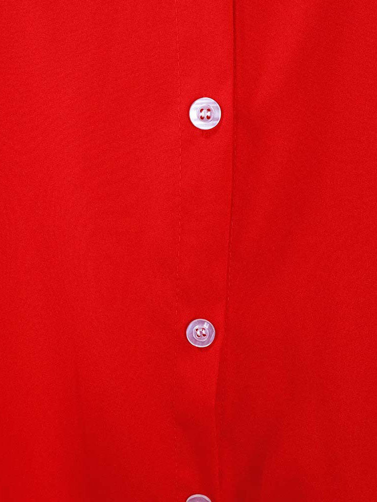 Long Sleeves Button Loose Mini Shirt Dress