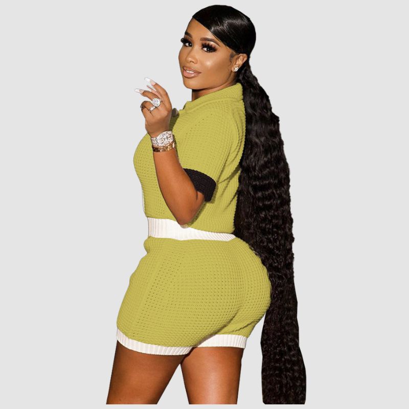 Solid Color Shorts Set