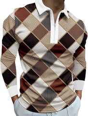 Mens Cotton Long Sleeve Polo Shirts
