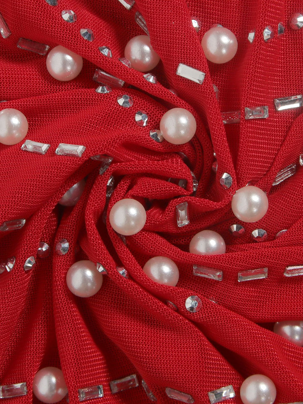 Feather Rhinestone Strapless Mini Dress