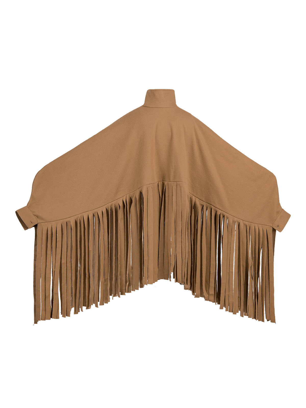 Batwing Sleeve Zipper Tassel Ponchos Top