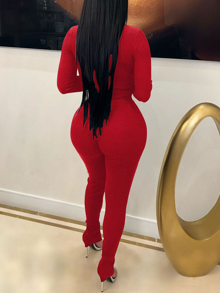 Rhinestone Two-Piece Heart Hollow-Out Pants Set