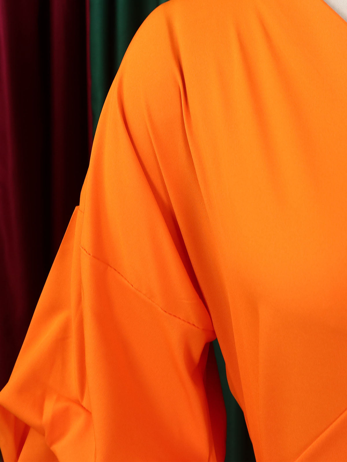 Off-Shoulder Puff Sleeve V-Neck Blouse