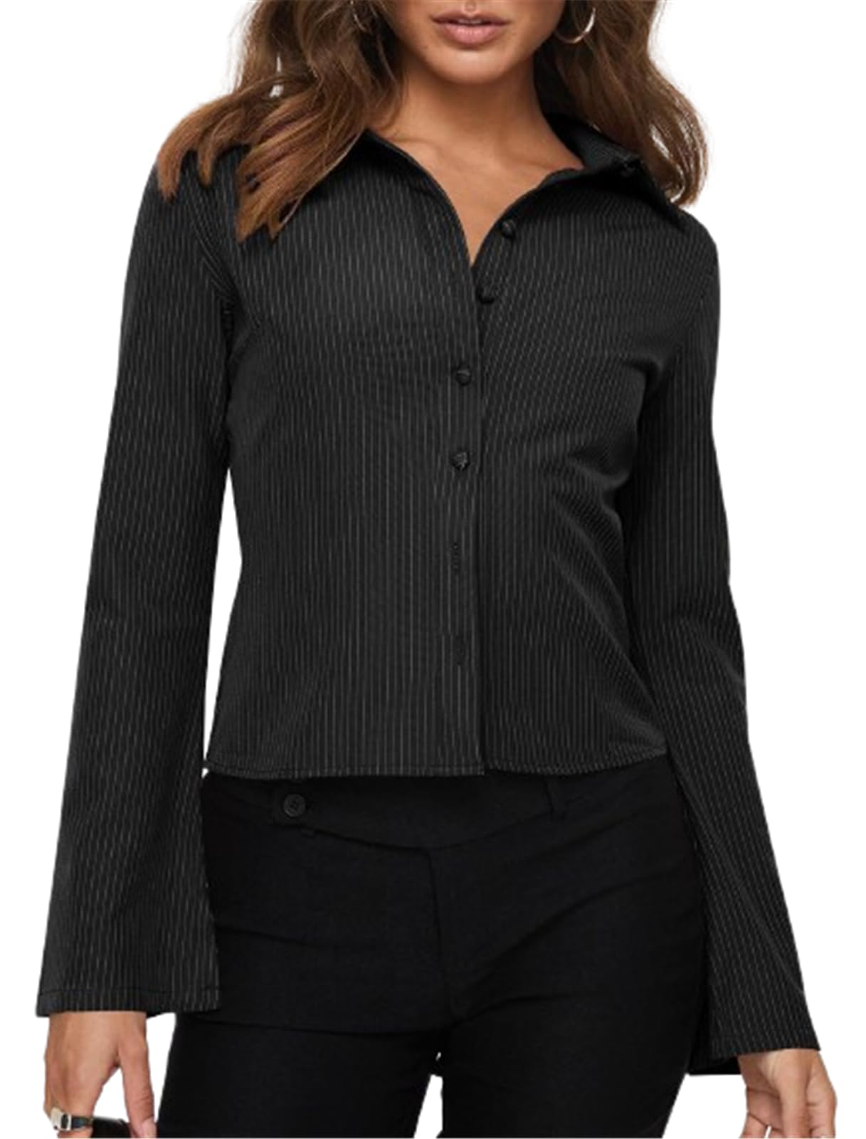 Button Down Long Sleeves Blouses