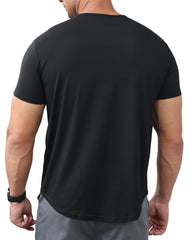 Mens Short Sleeve Solid Color Top