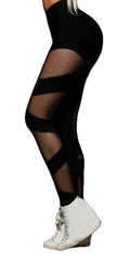 Mesh Lace Leggings Long Pants