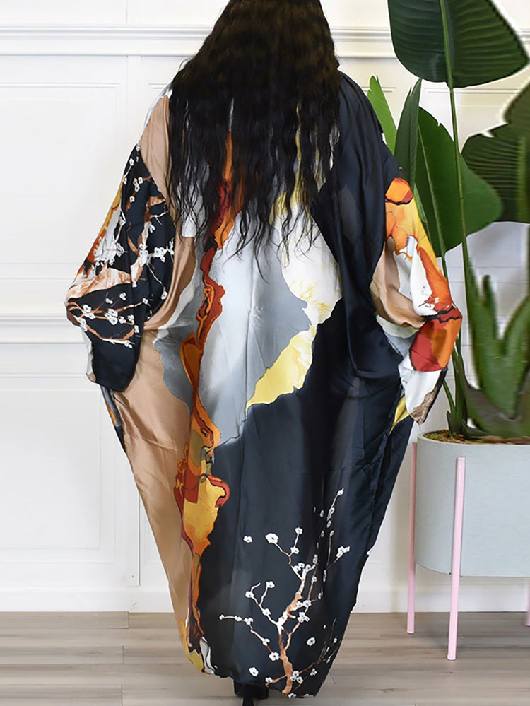 Floral Print Beach Cover-Up Cardigan