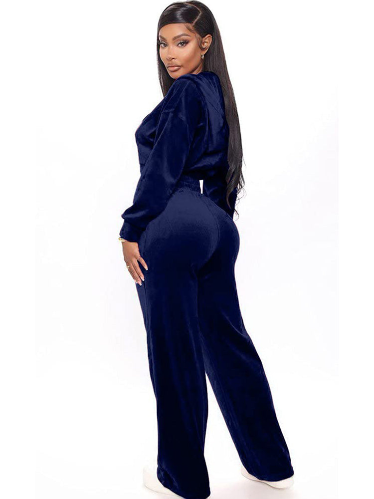 Two Piece Crop Top Long Sweatpants Outfits