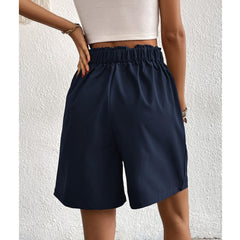 High Waisted Button Up Shorts with Two Pockets