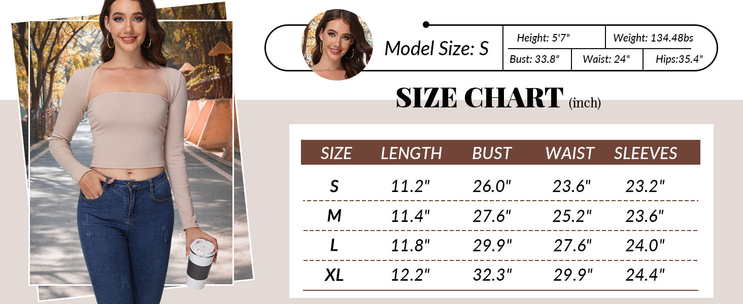 Two Piece Long Sleeve Shrug Set Tube Top