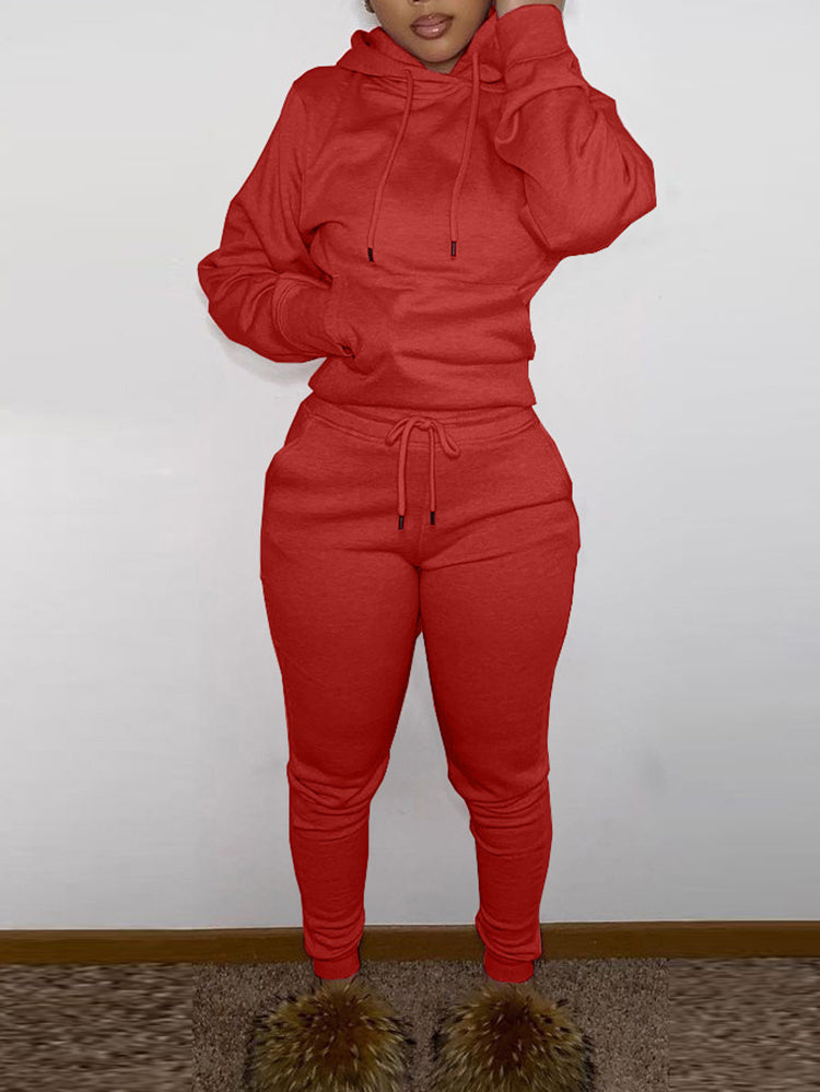 Fleece-Lined Hoodie & Sweatpants Set