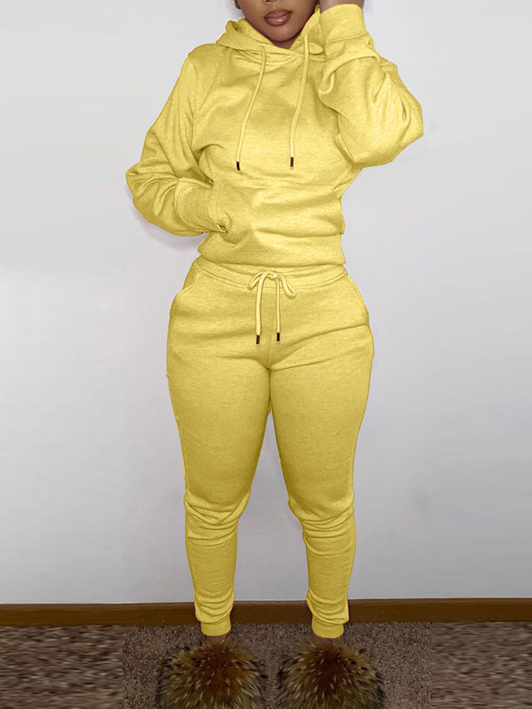 Fleece-Lined Hoodie & Sweatpants Set