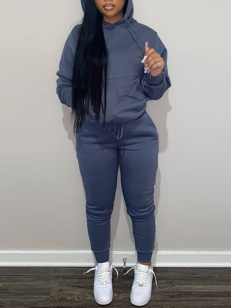Fleece-Lined Hoodie & Sweatpants Set