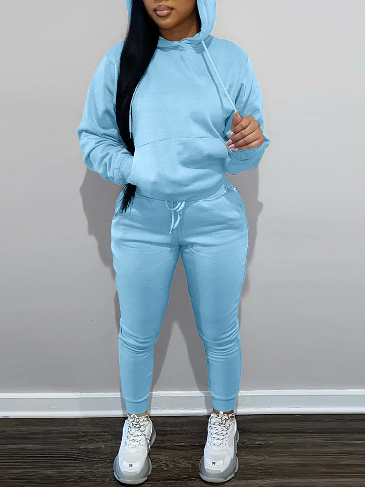 Fleece-Lined Hoodie & Sweatpants Set