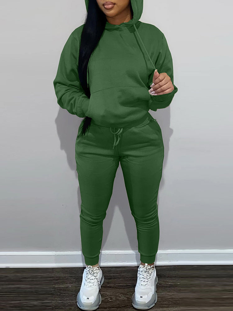 Fleece-Lined Hoodie & Sweatpants Set