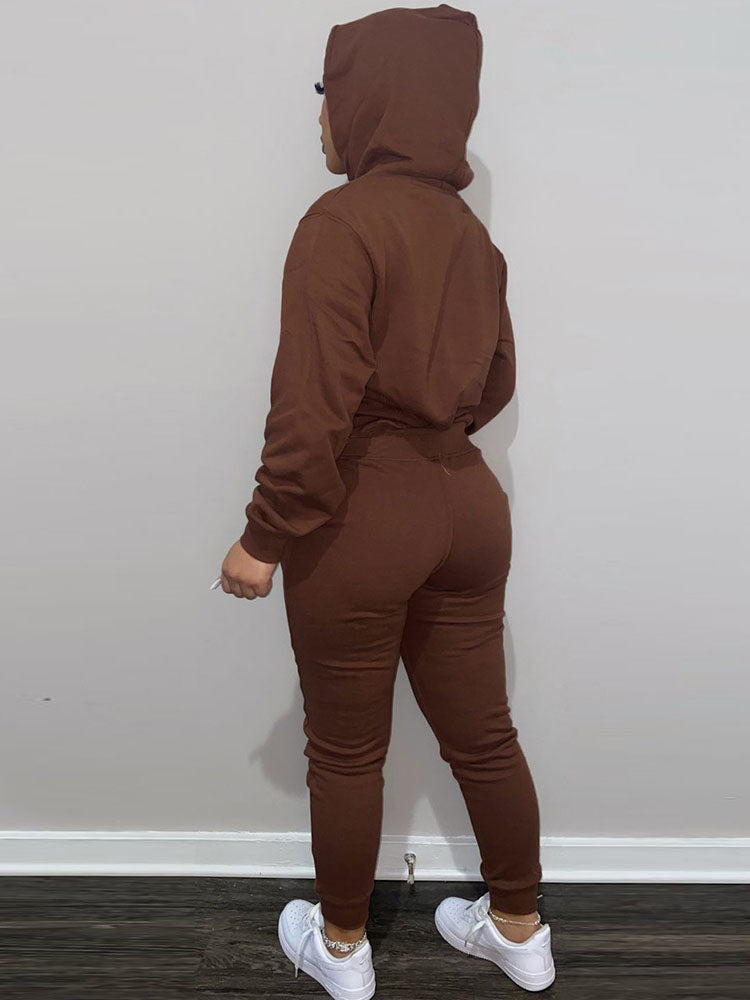 Fleece-Lined Hoodie & Sweatpants Set