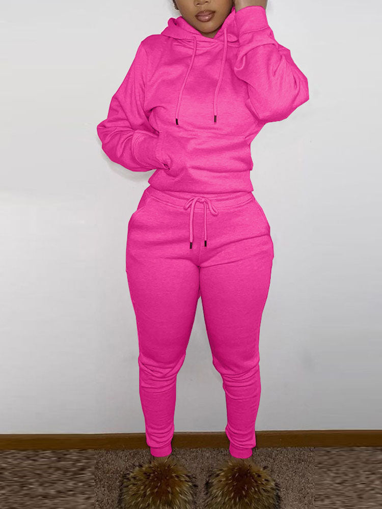 Fleece-Lined Hoodie & Sweatpants Set