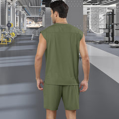 Mens Two Piece Tanks Tops and Shorts