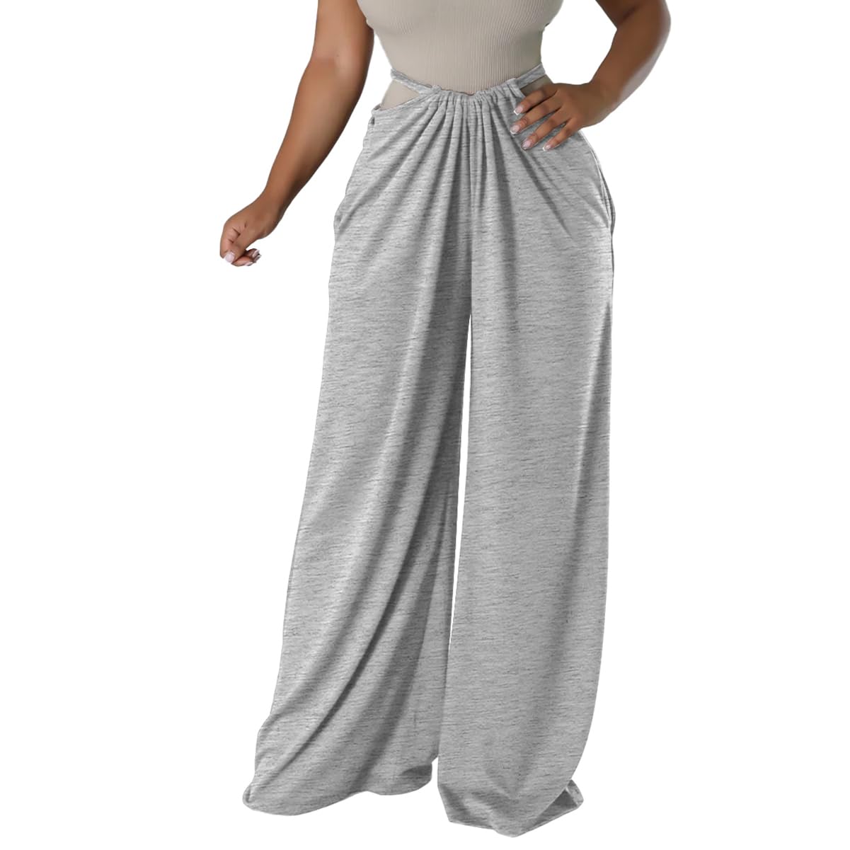 Sleeveless Adjustable Strap Baggy Wide Leg Overalls