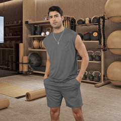 Mens Two Piece Tanks Tops and Shorts
