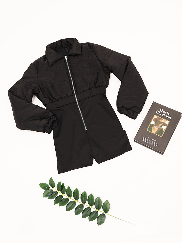 Down Jacket Patchwork Rompers