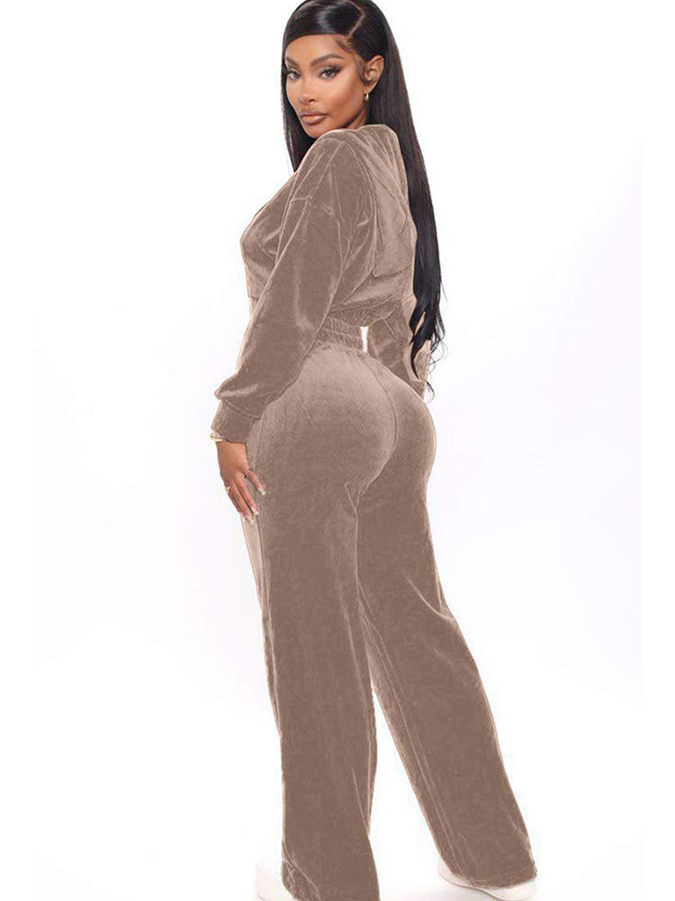 Two Piece Crop Top Long Sweatpants Outfits