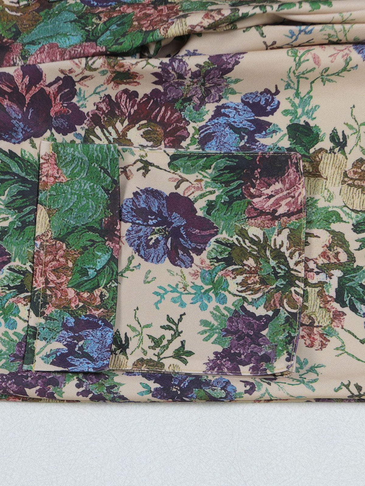 Two Pieces Print Lace-Up Cargo Pants Set